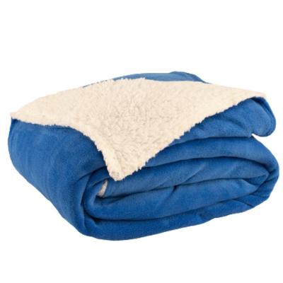 Cobertor Solteiro Canada Mantinha-sherpa 2 Peças - Azul Royal