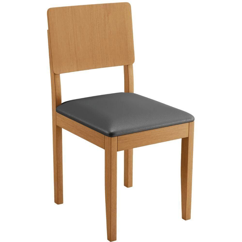 Conjunto 2 Cadeiras Jade 01 Veludo Cinza Pés Em Madeira Jcm - 5