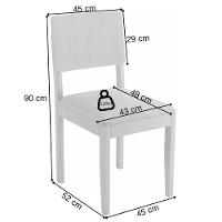 Conjunto 2 Cadeiras Jade 01 Veludo Cinza Pés Em Madeira Jcm - 3