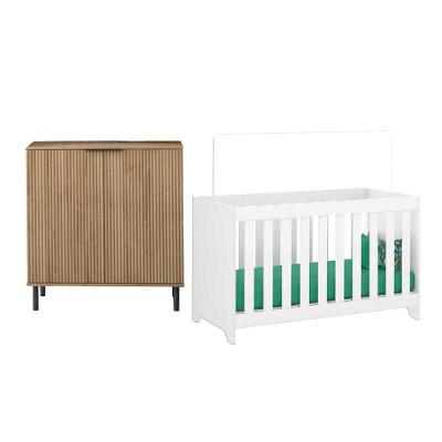 Berço Multifuncio3x1+ Cômoda Ditália 4 Gavetas Bbi-51 Dm-239 Riviera