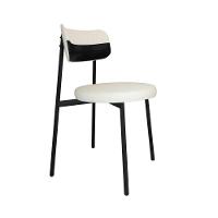 Cadeira Kyta Fixa C-4 Pés 50 X 44,7 X 83,8 Cm. Corriente Palha-courino Preto Corriente Palha-courino Preto - 1