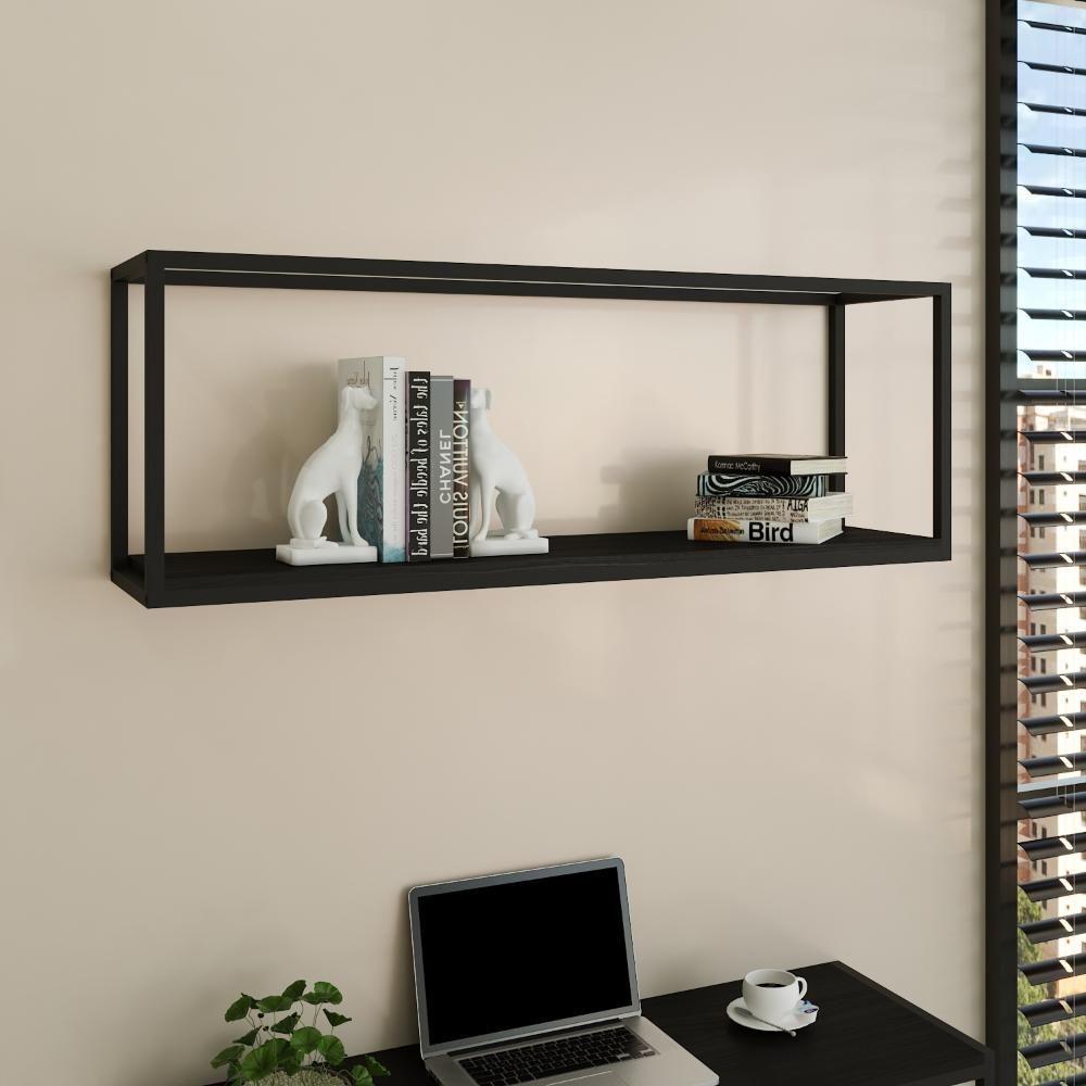 Nicho Aéreo Dynamica 120x30x42cm C-01 Prateleira Preto ônix - Est.preta Preto ônix - Est.preta - 2