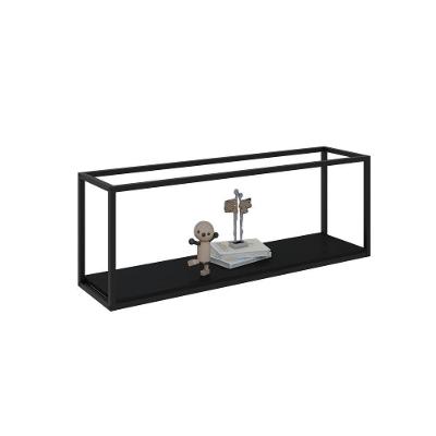 Nicho Aéreo Dynamica 120x30x42cm C-01 Prateleira Preto ônix - Est.preta Preto ônix - Est.preta