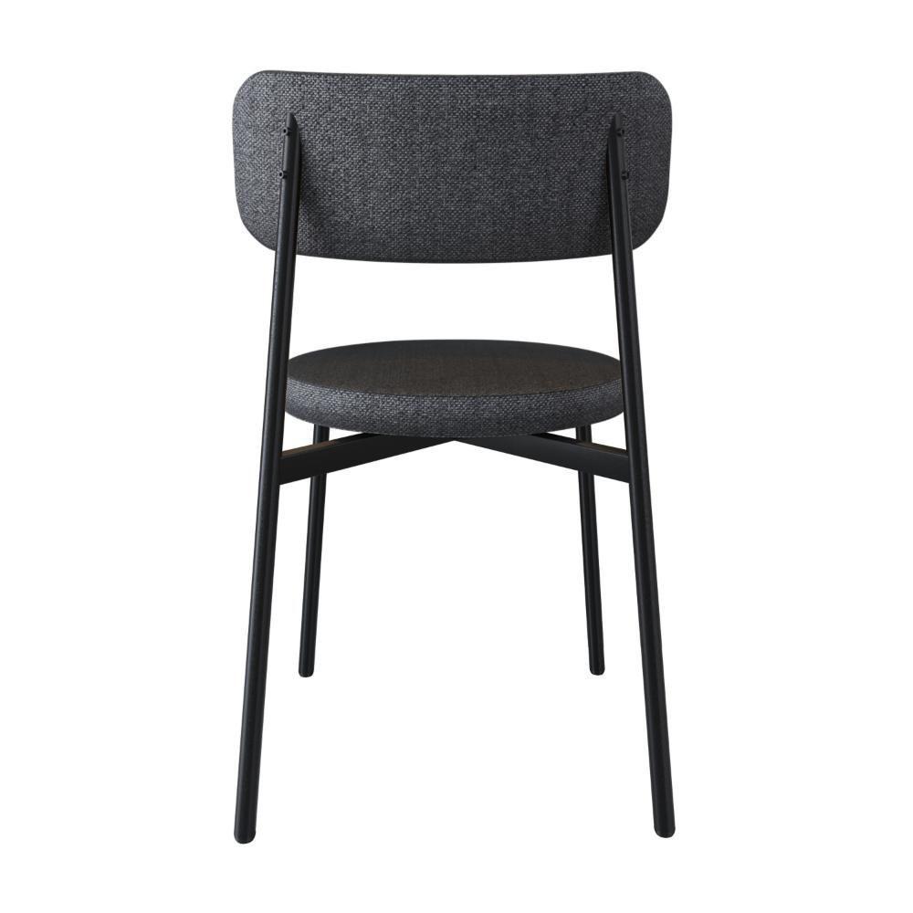 2 Unidades Cadeira Kyta Fixa C-4 Pés 50 X 44,7 X 83,8 Cm. Corriente Grafite Corriente Grafite - 5