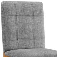 Conjunto 2 Cadeiras ágata Linho Cinza Pés Em Madeira Jcm - 7