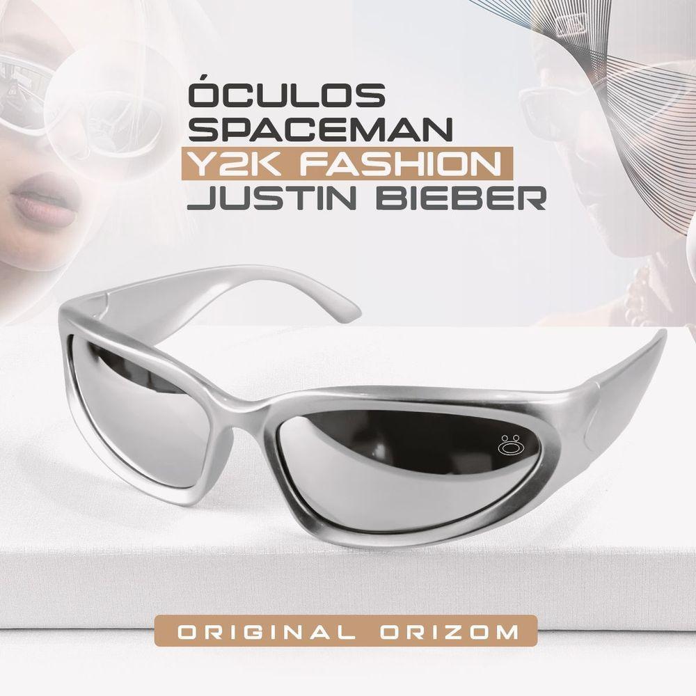 Oculos Sol Masculino Y2k Rap Ref Hype Oval Trap Bale + Case Luxo Clubmaster Bieber Retrô Moda Verão - 4