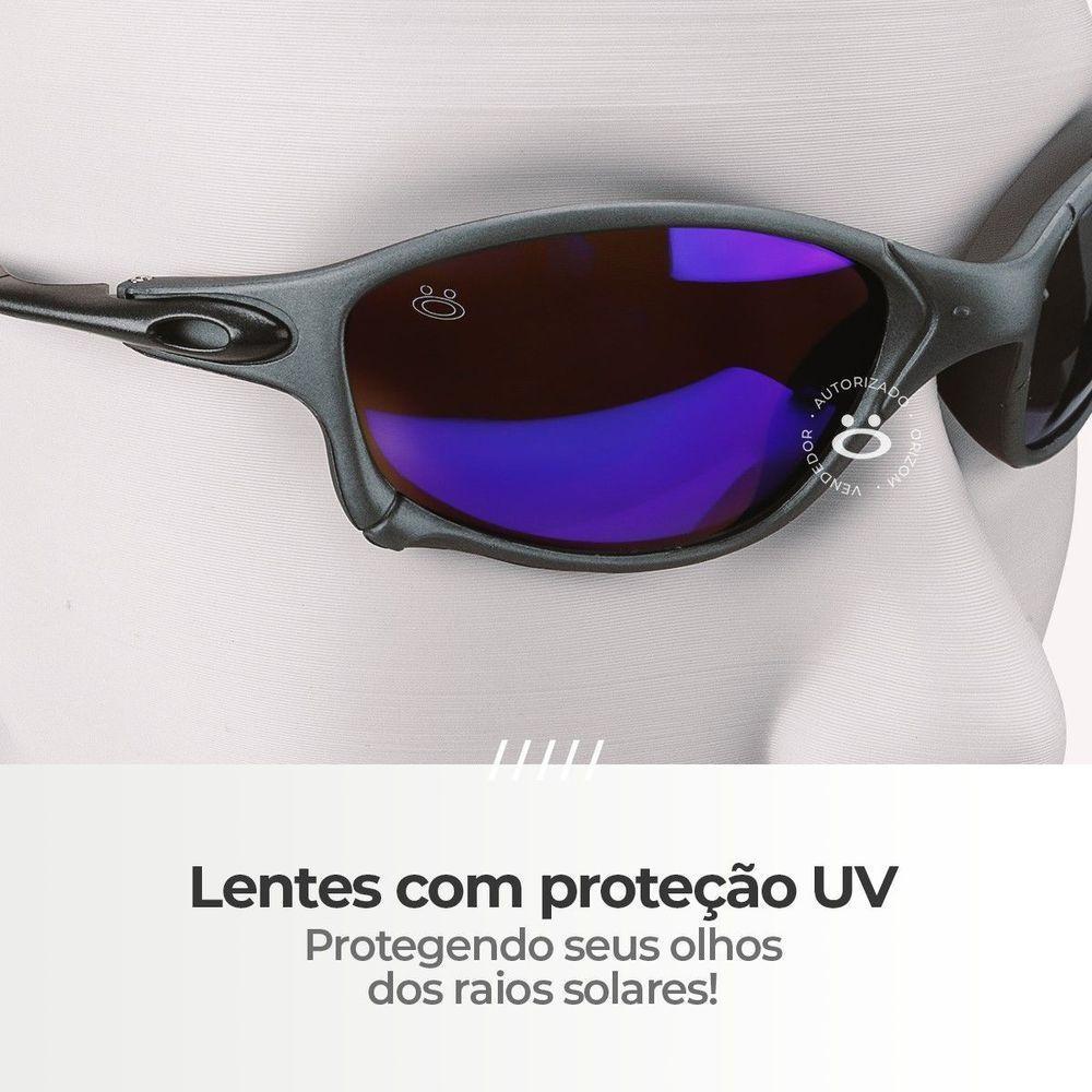 Oculos Sol Juliet Mandrake Lupa Metal Proteção Uv + Case Personalizavel Qualidade Premium Esportivo - 7