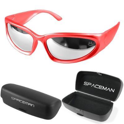 Oculos Sol Masculino Hype Y2k Trap Bale Oval Ref + Case Acetato Vermelho Original Retrô Bieber Moda