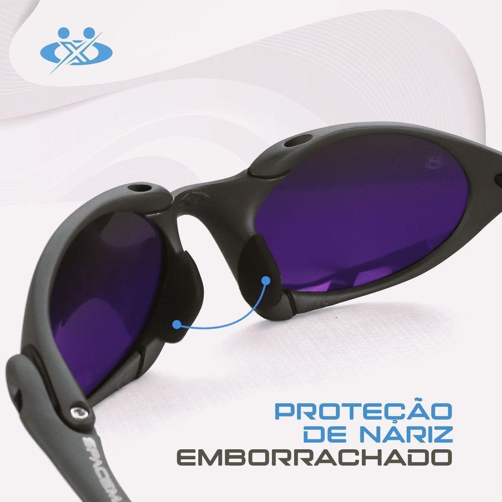Mandrake Metal Lupa Proteção Uv Cinza Oculos Sol Juliet + Case Todo Metal Lente Roxa Casual Original - 5
