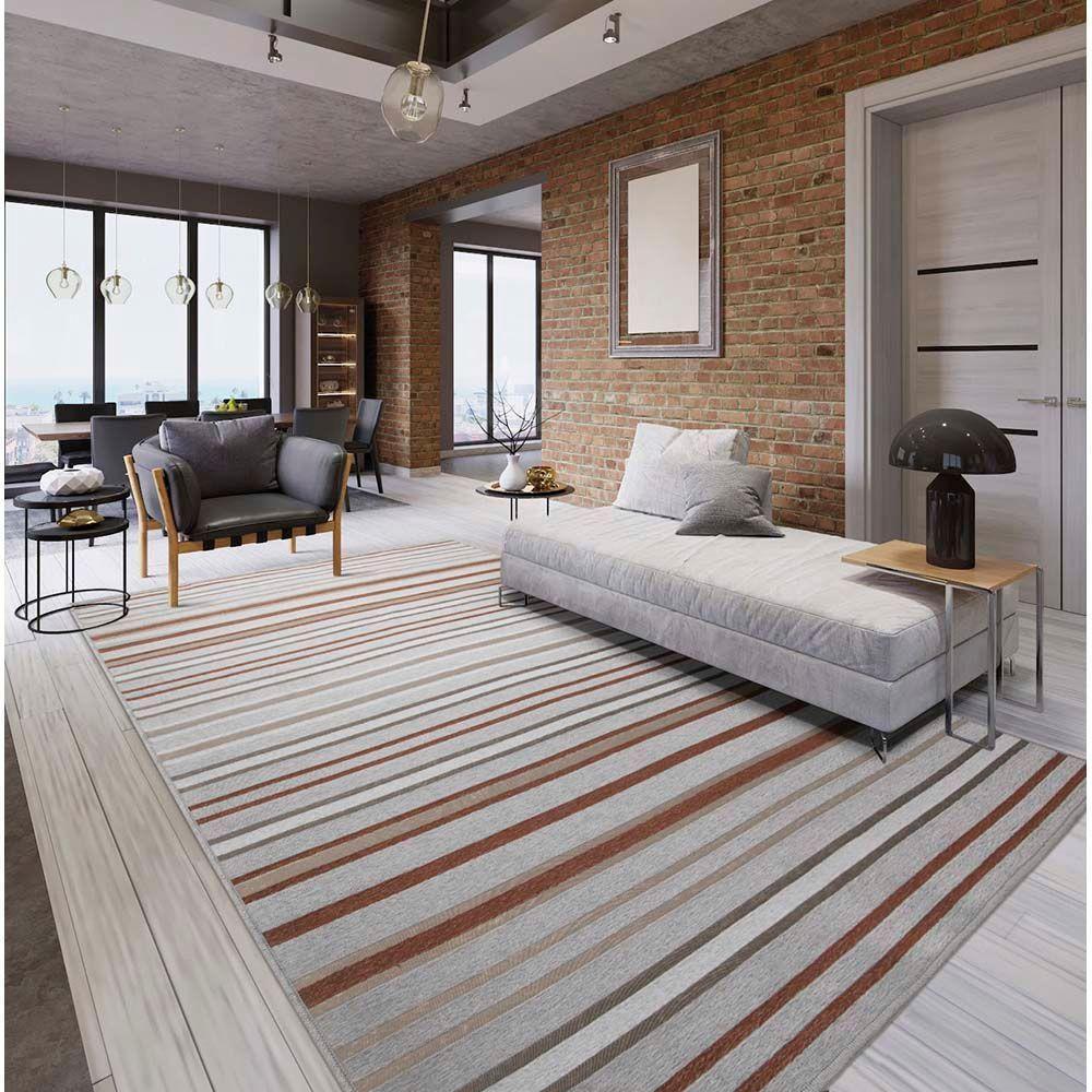 Tapete Para Sala Funcional Glifos 52 Grafite 1,50x2,00m - 2