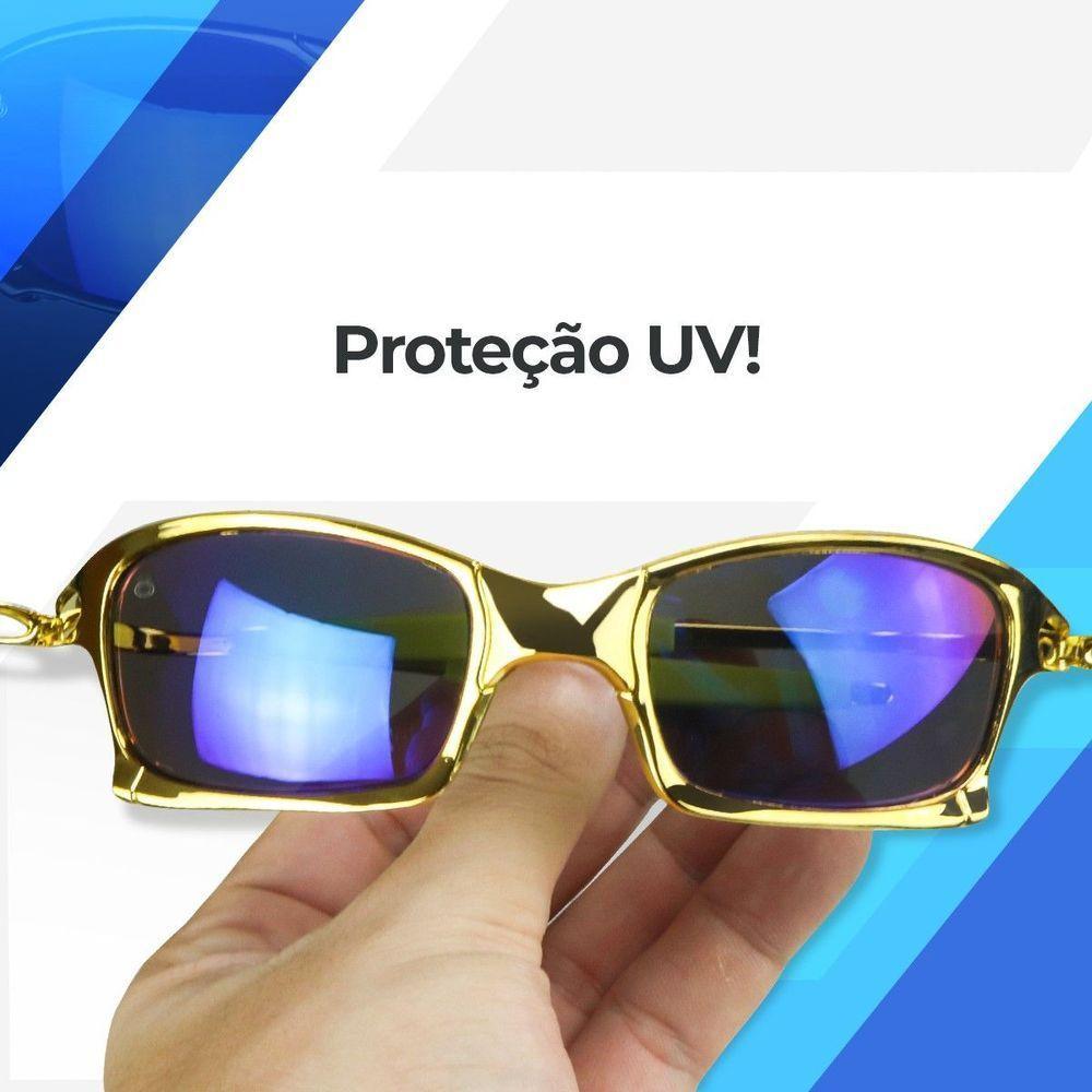 Oculos Sol Mandrake Dourado Juliet Lupa Gold Protecao Uv Original Presente Armação Dourada Casual - 3