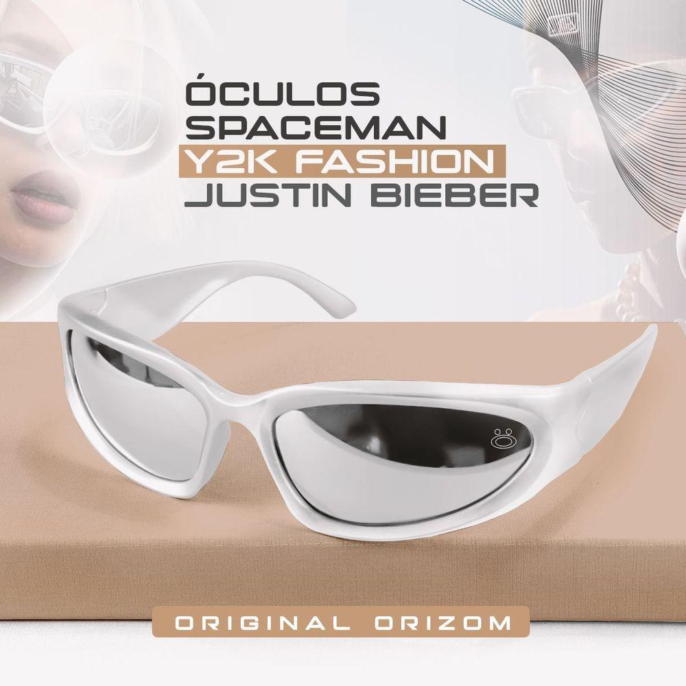 Oculos Sol Masculino Trap Rap Oval Ref Y2k Bale Hype + Case Estiloso Moda Presente Lentes Espelhadas - 4