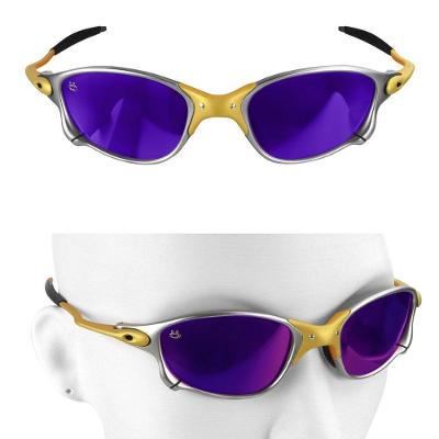 Oculos De Sol Mandrake Lupa Juliet Metal Protecao Uv +case Polarizado Todo Metal Estiloso Roxo