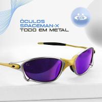 Oculos De Sol Mandrake Lupa Juliet Metal Protecao Uv +case Polarizado Todo Metal Estiloso Roxo