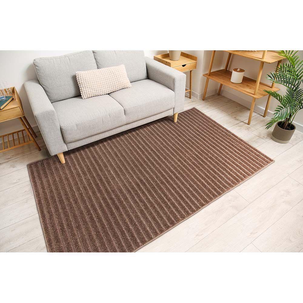 Tapete Para Sala Realce Listras 35 Taupe 2,00x2,50m - 2