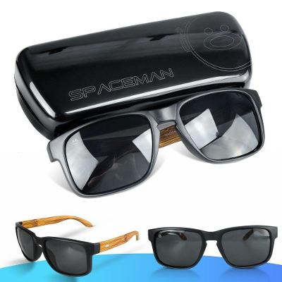 Oculos Sol Madeira Marrom Proteção Uv + Case Moda Masculina Orginal Casual Estiloso Lente Preta