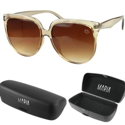 Oculos Sol Praia Feminino Vintage Proteção Uv Social + Case Presente Qualidade Premium Luxo Verão
