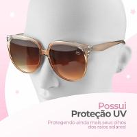 Oculos Sol Praia Feminino Vintage Proteção Uv Social + Case Presente Qualidade Premium Luxo Verão - 3