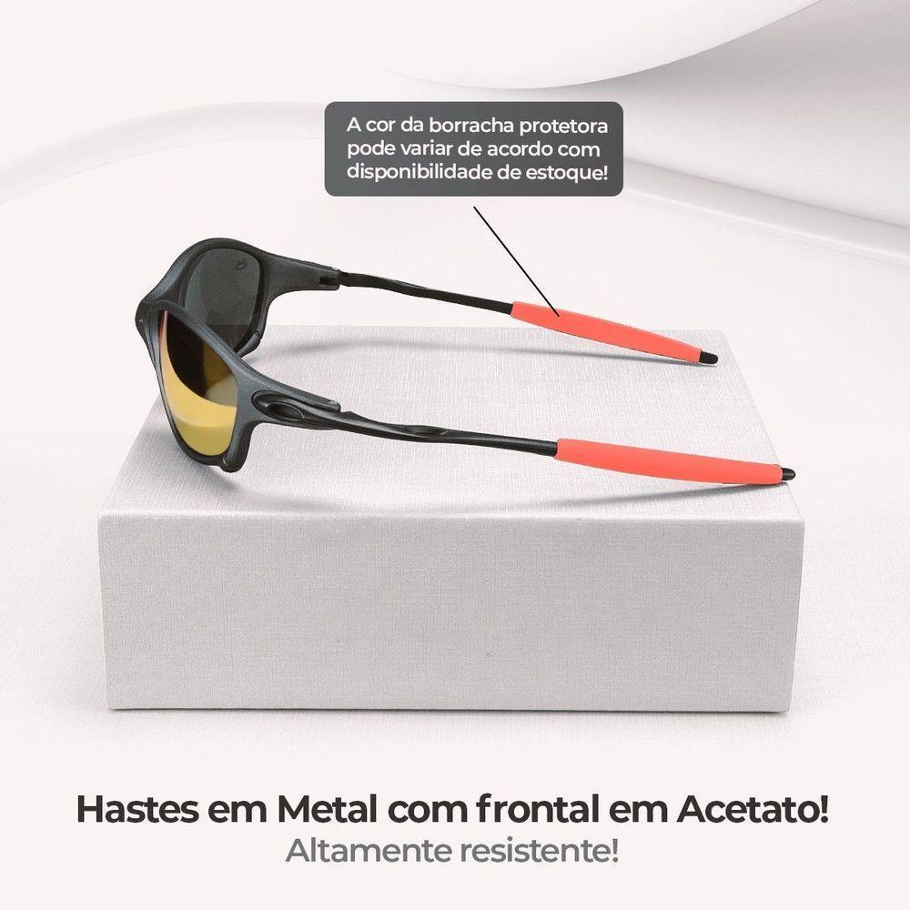 Sol Protecao Uv Oculos Mandrake Juliet Metal Lupa + Case Qualidade Premium Estiloso Lente Espelhada - 6