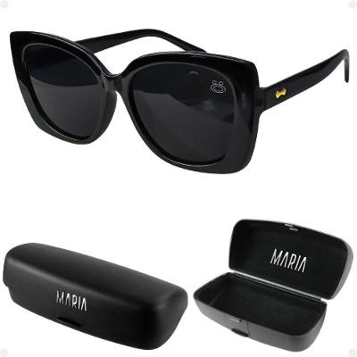 Oculos Social Proteção Uv Vintage Praia Case Feminino Sol Preto Qualidade Premium Delicado Moda Luxo