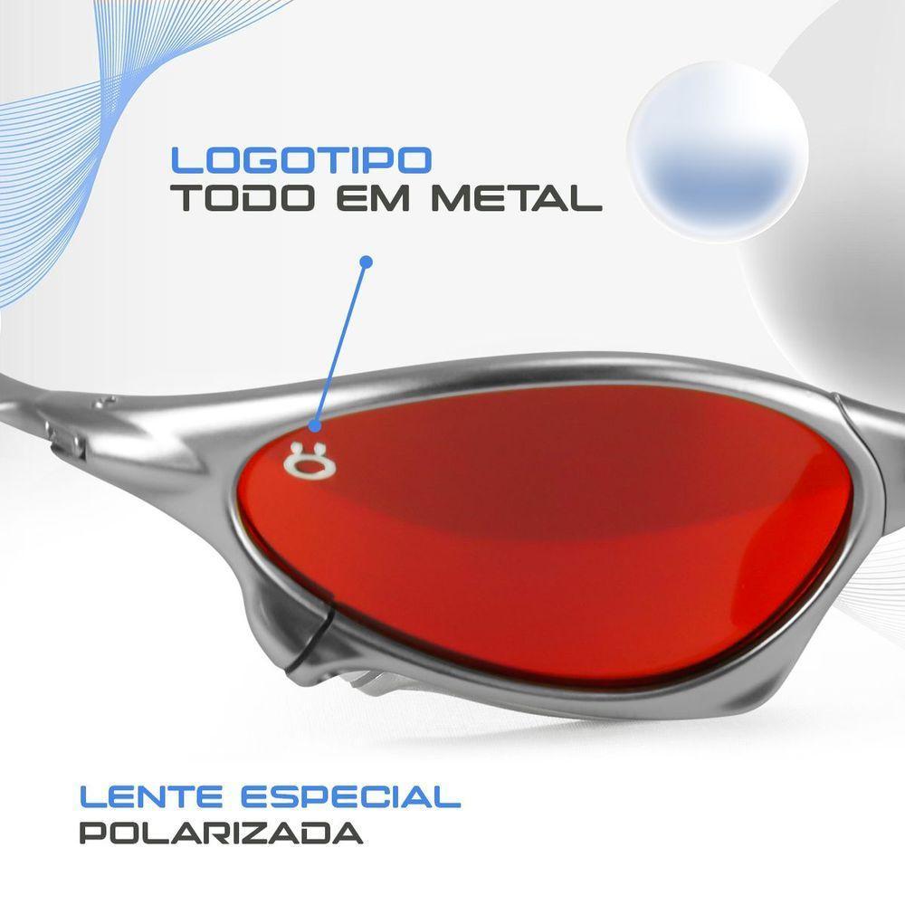 Oculos Sol Mandrake Metal Proteção Uv + Lupa Qualidade Premium Praia Verão Casual Estiloso Original - 3