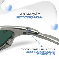 Oculos Sol Mandrake Metal Proteção Uv + Lupa Qualidade Premium Praia Verão Casual Estiloso Original - 6