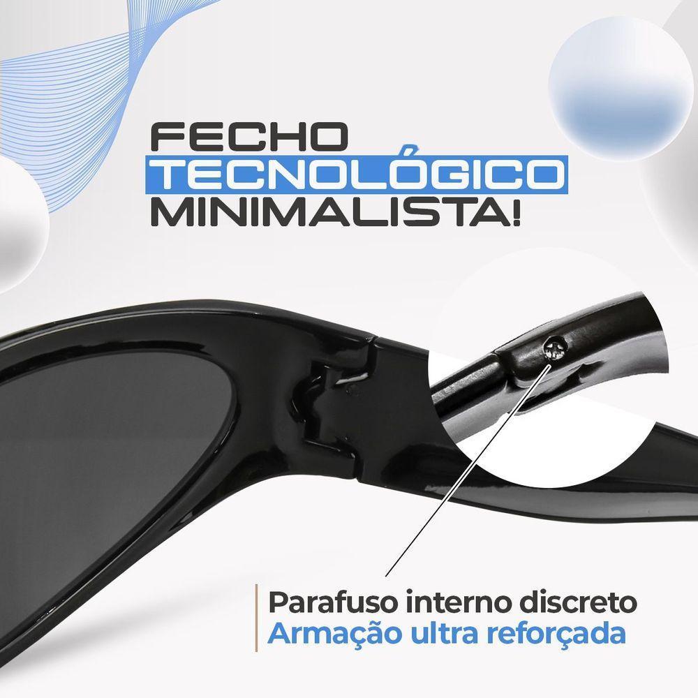 Oculos Sol Masculino Rap Trap Hype Y2k Oval Bale Ref + Case Verão Presente Qualidade Premium Luxo - 5