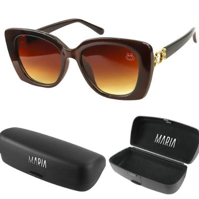 Case Oculos Sol Vintage Social Feminino Proteção Uv Praia Delicado Oval Acetato Marrom Moda Luxo