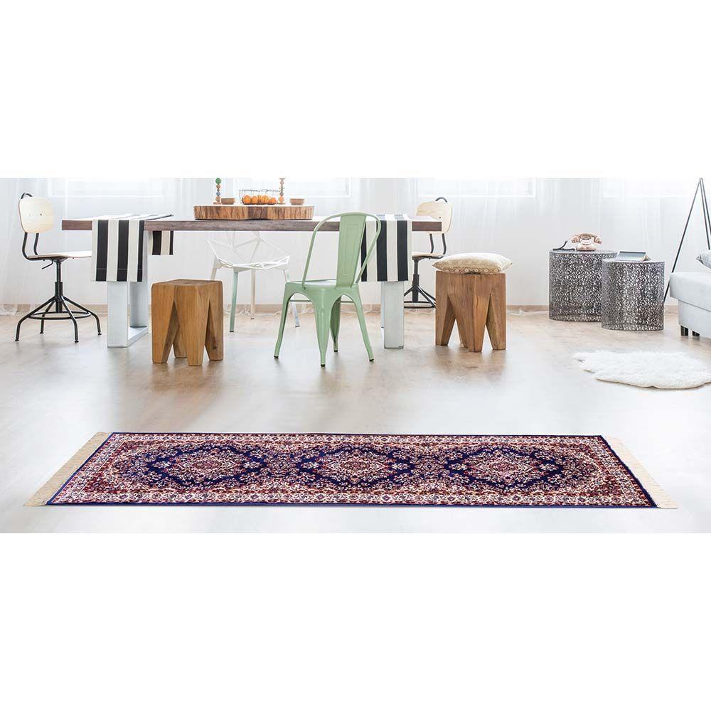 Tapete Belga Bruxelas 7 Azul 0,50x1,00m - Edantex - 2