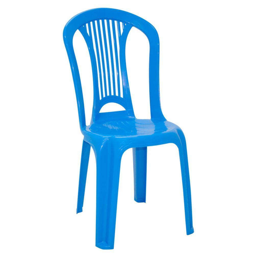 Cadeira Bistrô Tramontina Atlântida Em Polipropileno Azul - 1