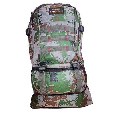 Mochila Tatica Militar Grande Trilha Camping Viagem Expansivel Resistente A Agua Reforcada Camuflada 5 Bolsos Cor:verde;