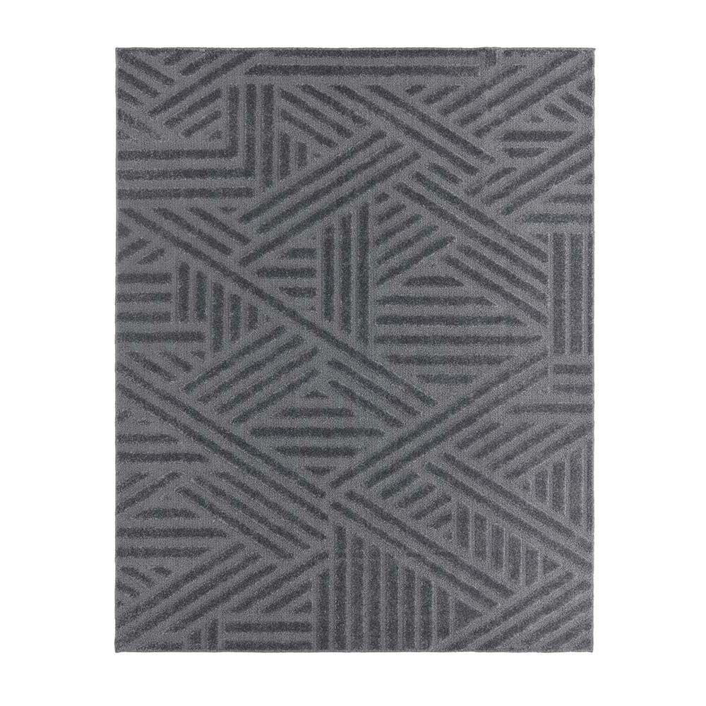 Tapete Para Sala Realce Trama 52 Grafite 1,50x2,00m - 1