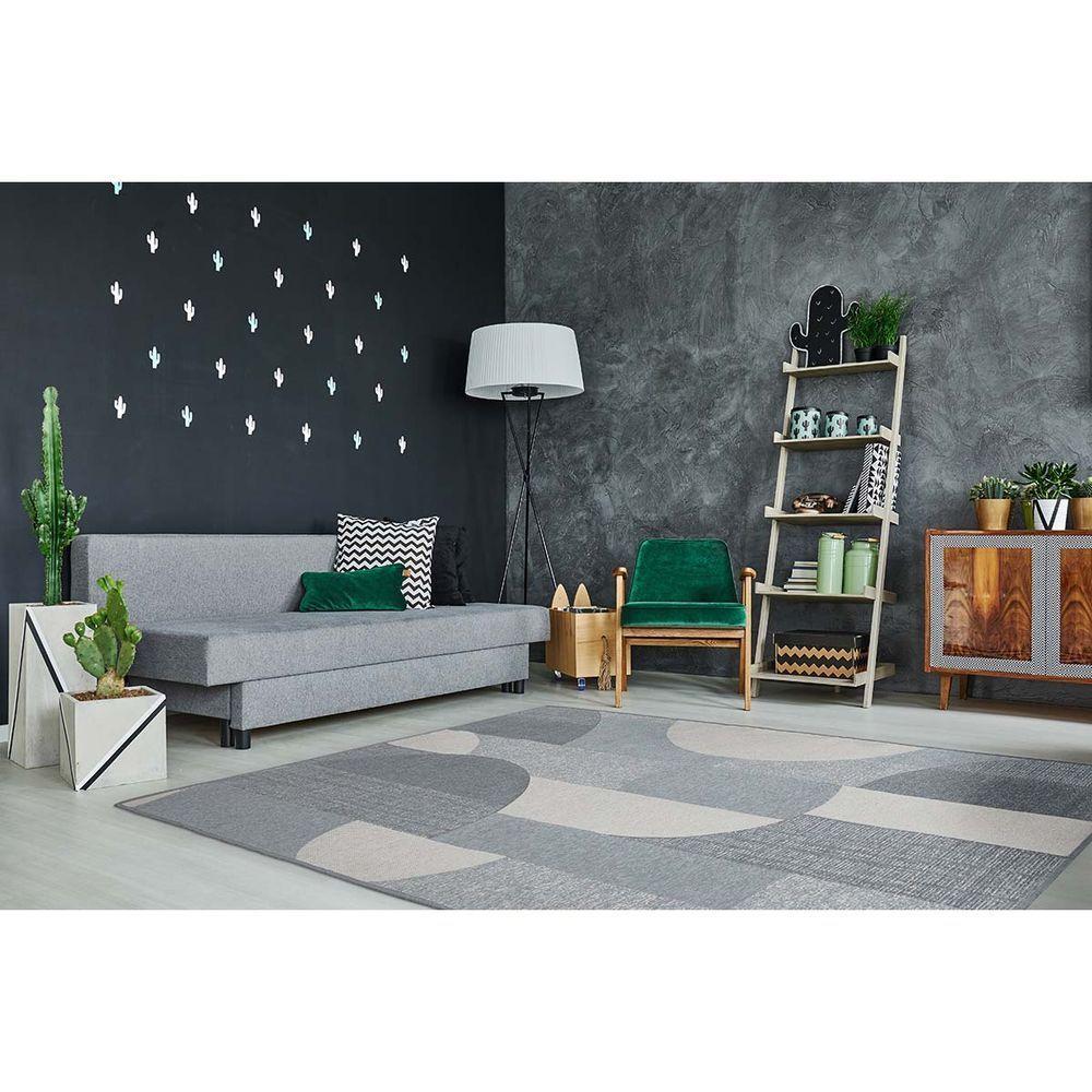 Tapete Sala Funcional Curven 52 Grafite 2,00x3,00m - 2