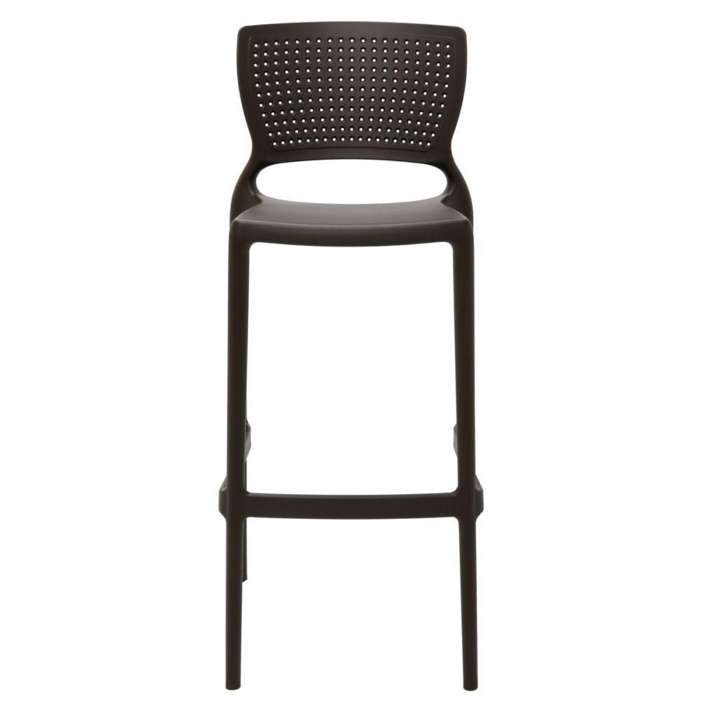 Banqueta Tramontina Bar Marrom Em Polipropileno e Fibra  - 1