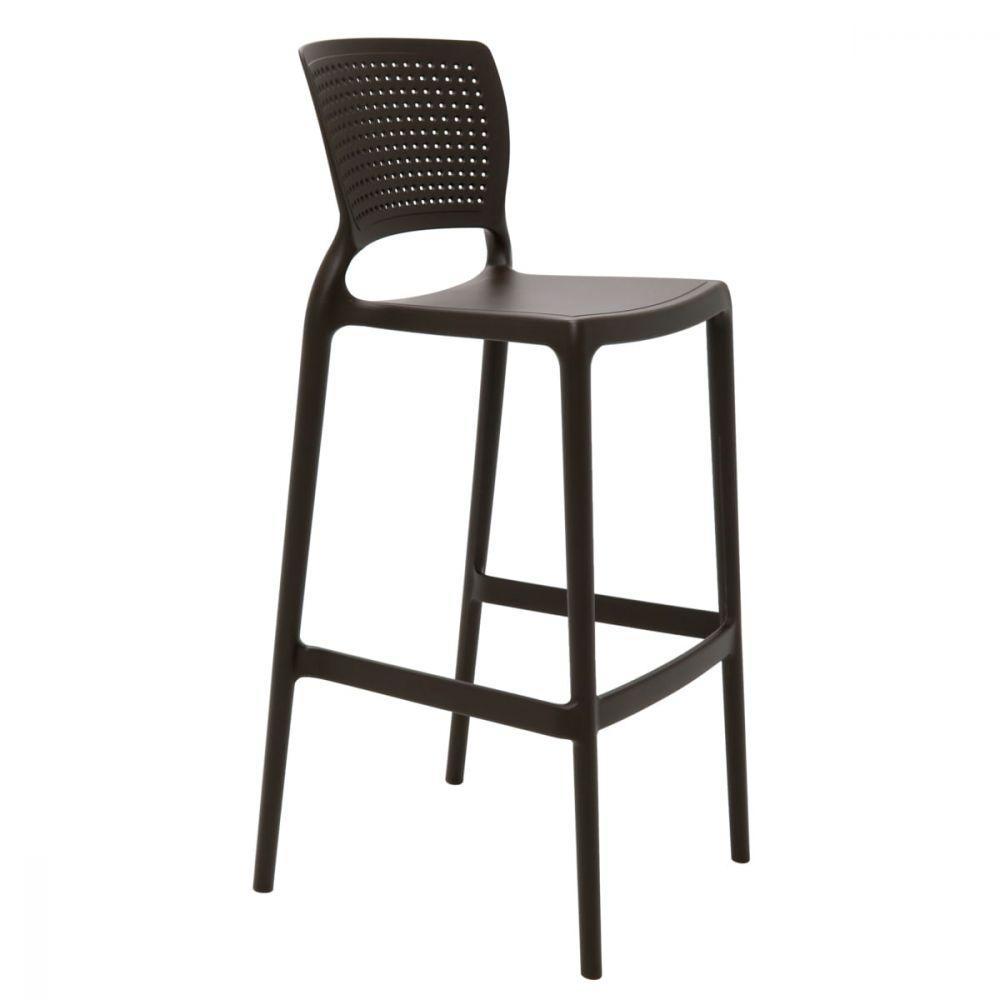 Banqueta Tramontina Bar Marrom Em Polipropileno e Fibra  - 2