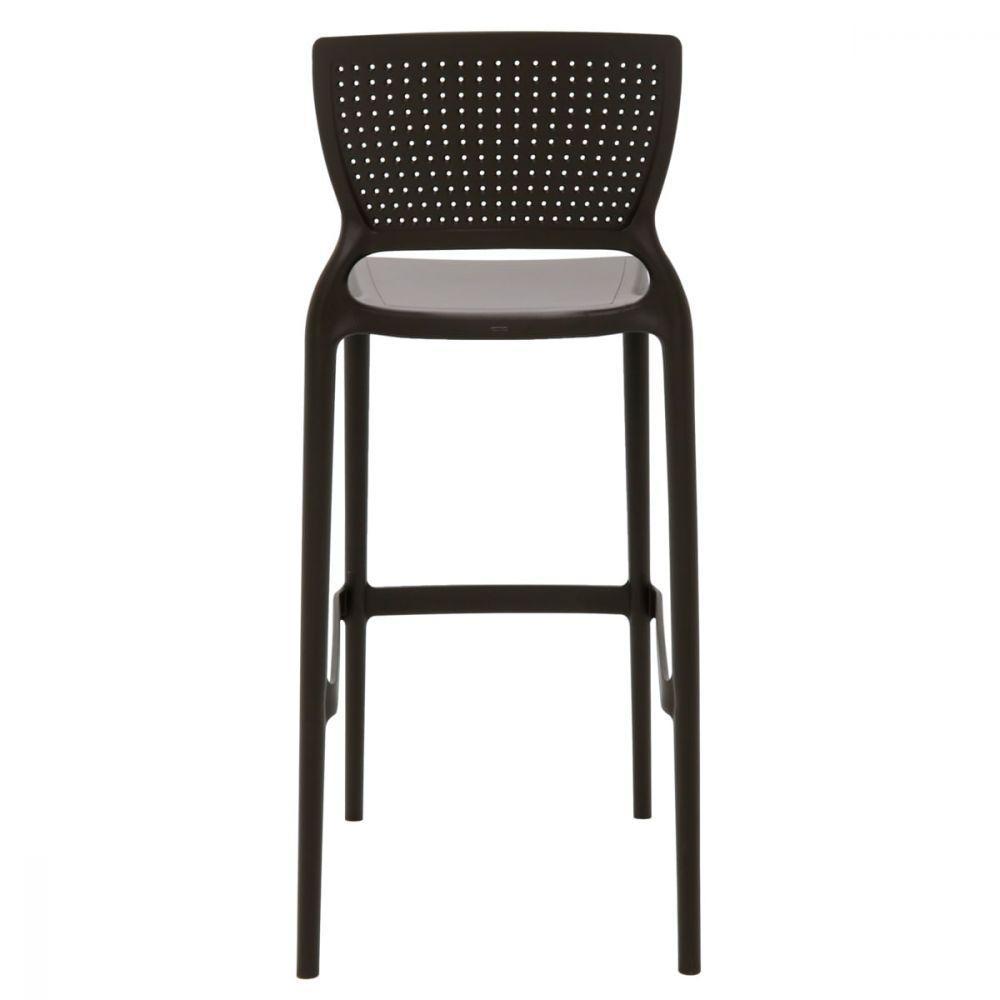 Banqueta Tramontina Bar Marrom Em Polipropileno e Fibra  - 5