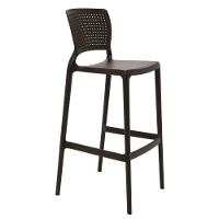 Banqueta Tramontina Bar Marrom Em Polipropileno e Fibra  - 2