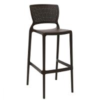 Banqueta Tramontina Bar Marrom Em Polipropileno e Fibra  - 7