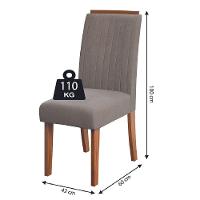 Conjunto De Mesa Sala De Jantar Ripada Santiago 1,60m 6 Cadeiras Grécia Dobuê Madeirado/mascavo