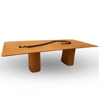 Mesa De Jantar Cone Retangular Duo 198x122cm Base Freijó Tampo Freijó - 1