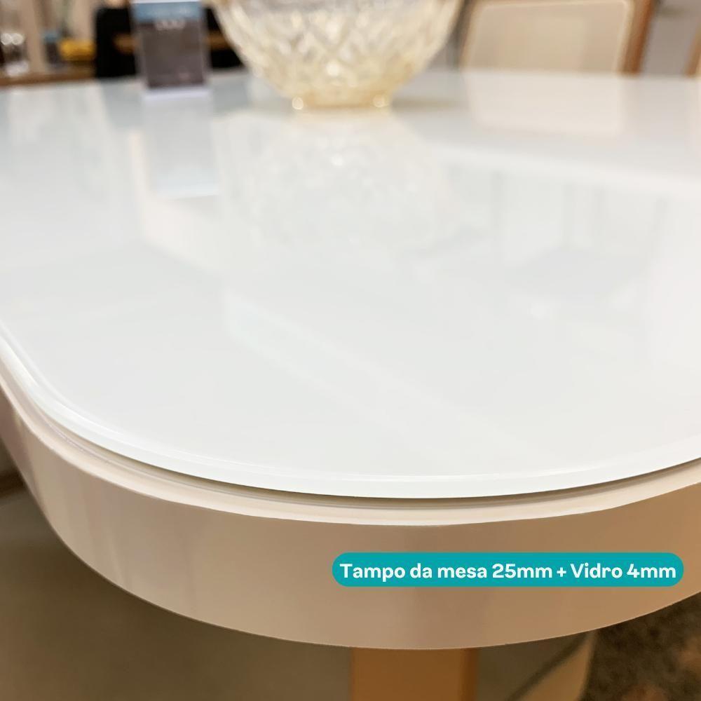 Mesa De Jantar 4 Lugares Retangular 1,19m 1602 Carraro Off White Com Gelo - 5