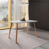 Mesa De Jantar 4 Lugares Retangular 1,19m 1602 Carraro Off White Com Gelo - 1