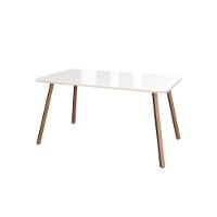 Mesa De Jantar 4 Lugares Retangular 1,19m 1602 Carraro Off White Com Gelo - 2