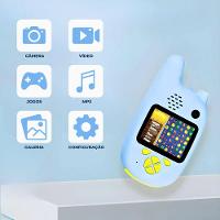 Walkie Talkie Infantil Com Câmera Digital Para Crianças - Azul - Bivolt - 5