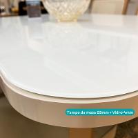 Mesa De Jantar 6 Lugares Retangular 1,59m 1601 Carraro Off White Com Gelo - 4
