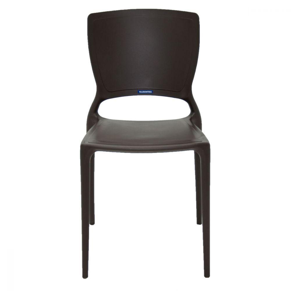 Cadeira Tramontina Marrom Com Encosto Em Polipropileno  - 3
