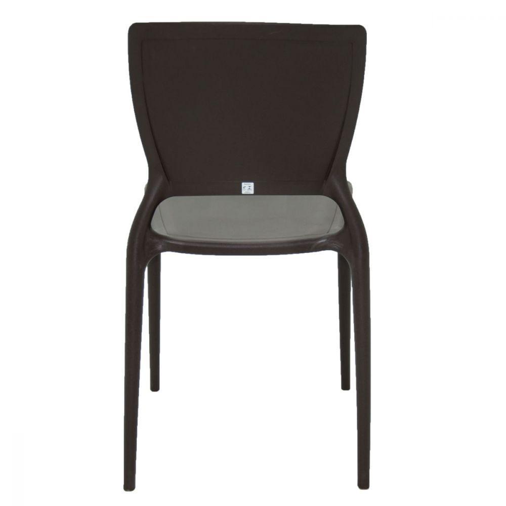 Cadeira Tramontina Marrom Com Encosto Em Polipropileno  - 4