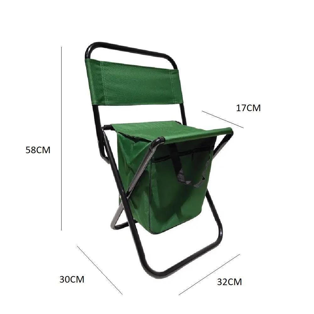 Banqueta Dobrável Multiuso Com Encosto Compacta Resistente E Ideal Para Camping Praia E Pescaria - 6