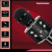 Microfone Karaokê Bluetooth Portátil Com Mixer E Controle De Efeitos Recarregável E Compacto Preto Bivolt - 6