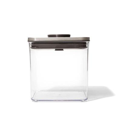 Pote Hermético Quadrado Steel Pop 2,6 Litros Oxo